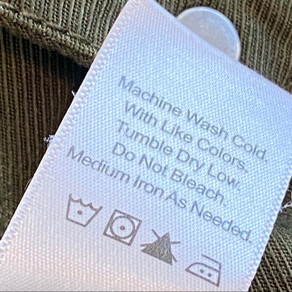 Olive Green Riveted Utility Cargo Mini Skirt w Pockets Coldwater Creek Size 6 - Picture 9 of 10